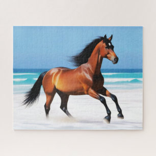 Wildes Pferd Galloping am Strand Puzzle