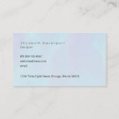 Wildes Pferd in Blau und Lila Wasserfarbe Fett Visitenkarte (Rückseite)