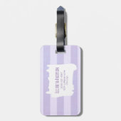 Wildes Pferd in Blau und Lila Wasserfarbe Gepäckanhänger (Rückseite vertikal)