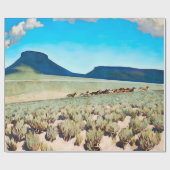 "Wildes Pferd Land" von Maynard Dixon Geschenkpapier (Flach)