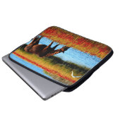 Wildes Pferd Laptopschutzhülle (Vorne Knopf)