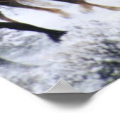 Wildes Pferd läuft auf Schnee Poster (Ecke)