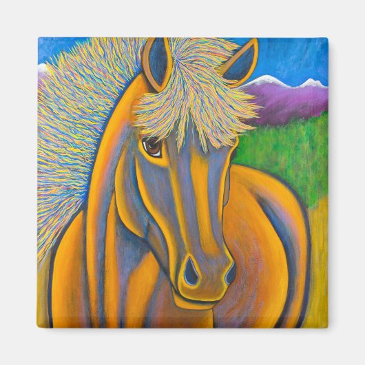 Wildes Pferd Magnet (Vorne)