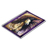 Wildes Pferd mit Lila, an den Grenzen aufstellbare Notizblock (Linke Seite)