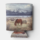 Wildes Pferd: Nevada Winterlandschaft. Dosenkühler (Rückseite)