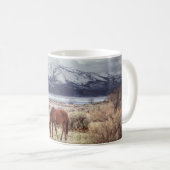Wildes Pferd: Nevada Winterlandschaft. Kaffeetasse (VorderseiteRechts)