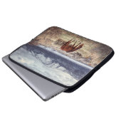 Wildes Pferd: Nevada Winterlandschaft. Laptopschutzhülle (Vorne Knopf)