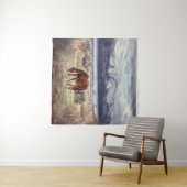 Wildes Pferd: Nevada Winterlandschaft. Wandteppich (Beispiel (Horizontal))