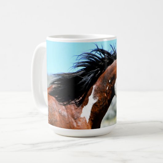 Wildes Pferd Picasso Son Western Kaffee Tasse Cup (Vorderseite Links)