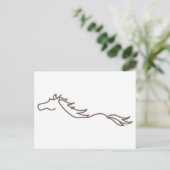 Wildes Pferd Postkarte (Stehend Vorderseite)