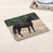 Wildes Pferd Rechteckiger Pappuntersetzer (angewinkelt)