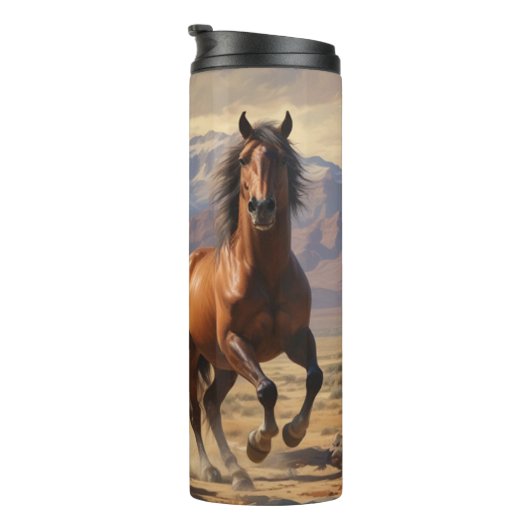 Wildes Pferd Thermosbecher (Nach rechts gedreht)