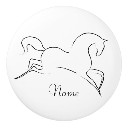 Wildes Pferd Thunder_Cove Keramikknauf (Vorderseite)