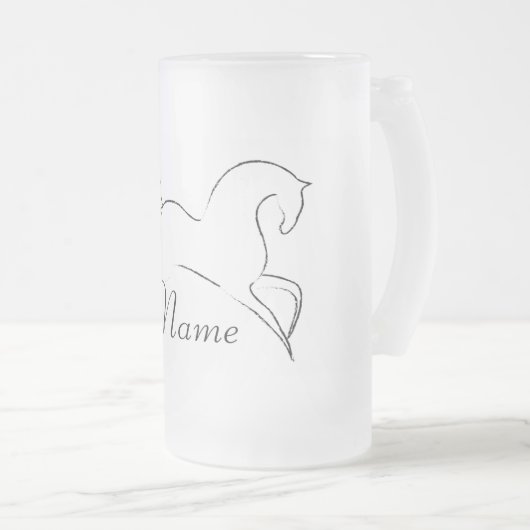 Wildes Pferd Thunder_Cove Mattglas Bierglas (VorderseiteRechts)