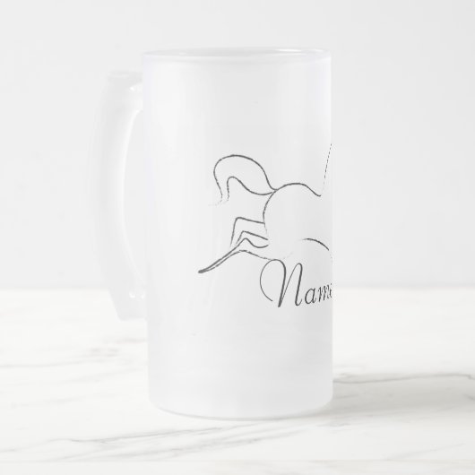 Wildes Pferd Thunder_Cove Mattglas Bierglas (Vorderseite Links)