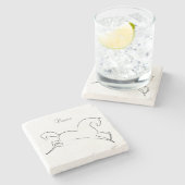 Wildes Pferd Thunder_Cove Steinuntersetzer (Seitenansicht)