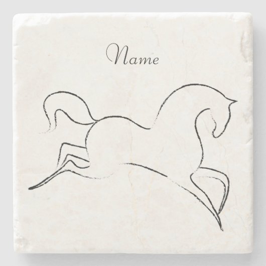 Wildes Pferd Thunder_Cove Steinuntersetzer (Vorderseite)