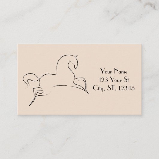 Wildes Pferd Thunder_Cove Visitenkarte (Vorderseite)