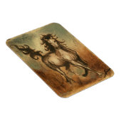 Wildes Pferd und warme Farben Magnet (Rechte Seite)