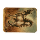Wildes Pferd und warme Farben Magnet (Horizontal)