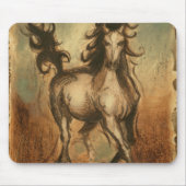 Wildes Pferd und warme Farben Mousepad (Vorne)