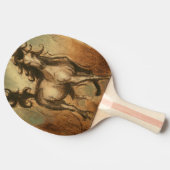 Wildes Pferd und warme Farben Tischtennis Schläger (Seitenansicht)