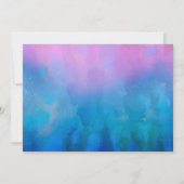 Wildes Pferd Wasserfarbe Horizontale Streifen Gebu Einladung (Rückseite)