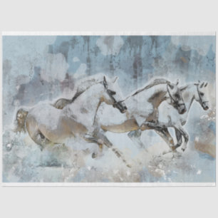 Wildes Pferd Western Stampede Seidenpapier
