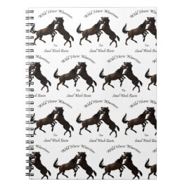 Wildes PferdeKrieger für Sand-Waschbecken Notizblock