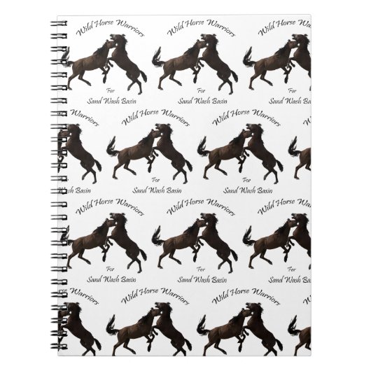 Wildes PferdeKrieger für Sand-Waschbecken Notizblock (Vorderseite)