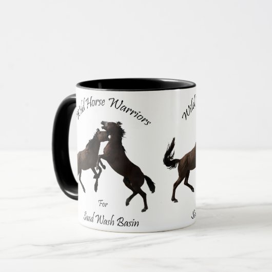 Wildes PferdeKrieger Tasse (Vorderseite Links)