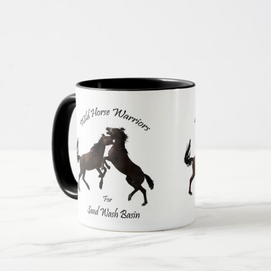 Wildes PferdeKrieger Tasse (Vorderseite Links)