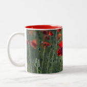 Wildes Poppies-Feld  Zweifarbige Tasse (Links)