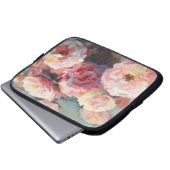 Wildes Rosa-Rosen Laptopschutzhülle (Vorne Knopf)