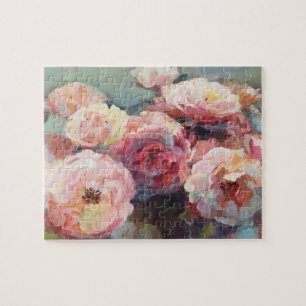 Wildes Rosa-Rosen Puzzle