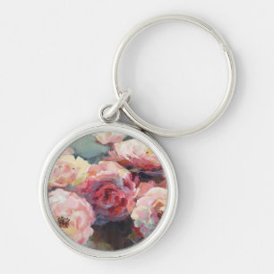 Wildes Rosa-Rosen Schlüsselanhänger