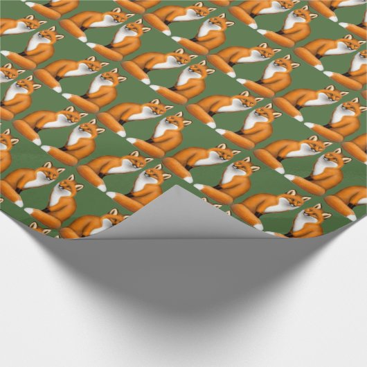 Wildes roter Fox-Packpapier Geschenkpapier (Ecke)