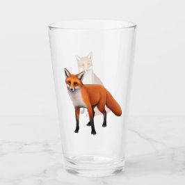 Wildes roter Fox-Trommel-Glas Glas