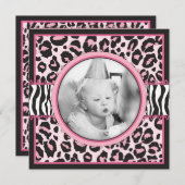 Wildes Sache-Geburtstags-Quadrat 1 Einladung (Vorne/Hinten)