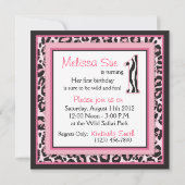 Wildes Sache-Geburtstags-Quadrat 1 Einladung (Rückseite)