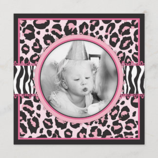 Wildes Sache-Geburtstags-Quadrat 1 Einladung