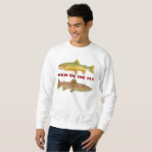Wildes Schnell - Forelle-Kunst-Kleid Sweatshirt (Vorne ganz)