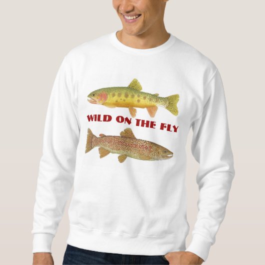 Wildes Schnell - Forelle-Kunst-Kleid Sweatshirt (Vorderseite)