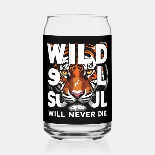 "Wildes Soul - Fierce Tiger Eyes Motivierend Art" Dosenglas (Rückseite)