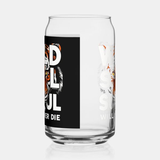 "Wildes Soul - Fierce Tiger Eyes Motivierend Art" Dosenglas (Rechts)