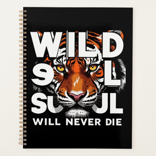 "Wildes Soul - Fierce Tiger Eyes Motivierend Art" Planer (Vorderseite)