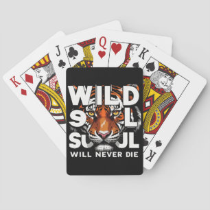 "Wildes Soul - Fierce Tiger Eyes Motivierend Art" Spielkarten