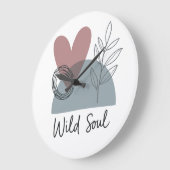 Wildes Soul Große Wanduhr (Winkel)