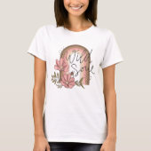 Wildes Soul Modern Boho Rainbow Floral T-Shirt (Vorderseite)