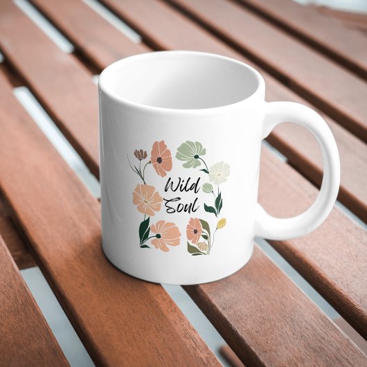 Wildes Soul Moderne Wildblumen Tasse